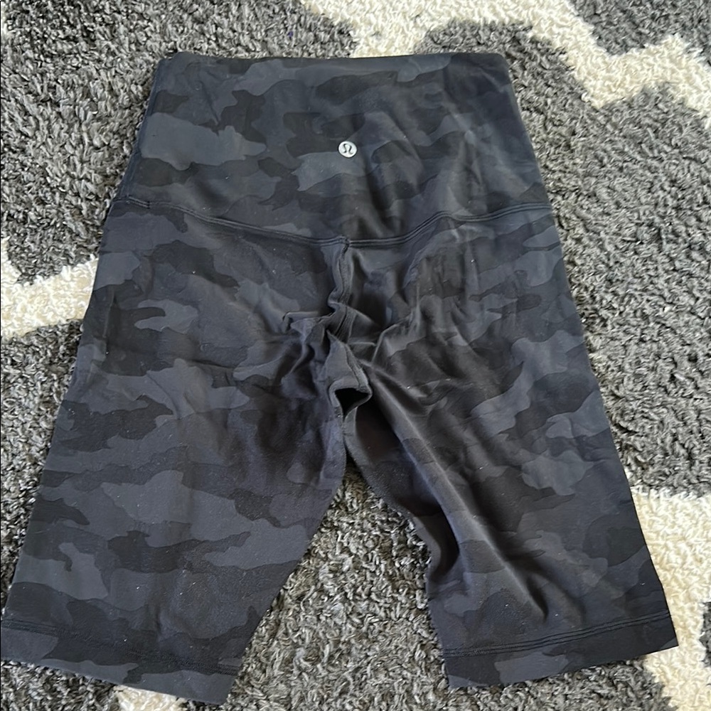lululemon athletica Black Camo Bike Shorts